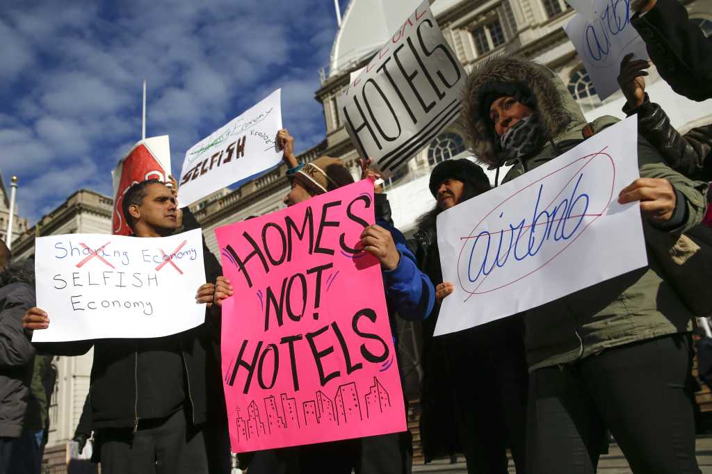 airbnb protest