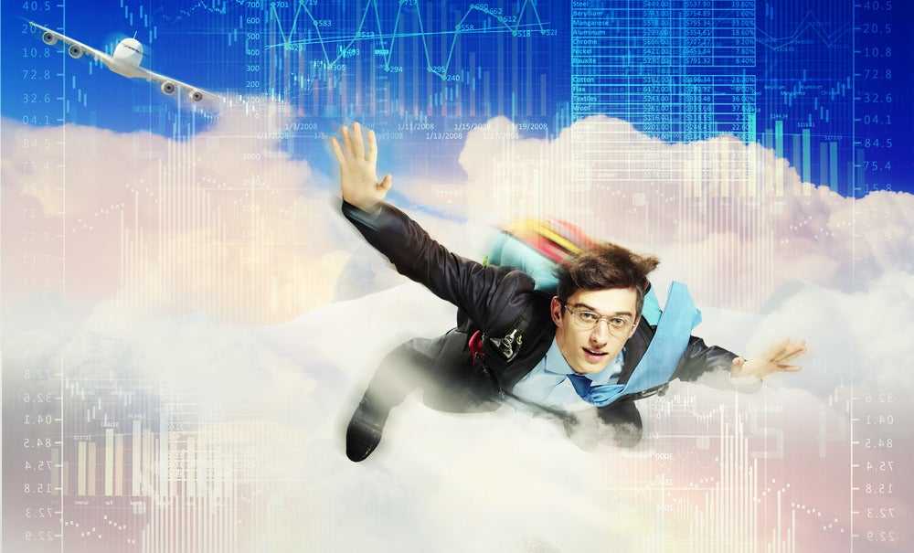 man parachuting