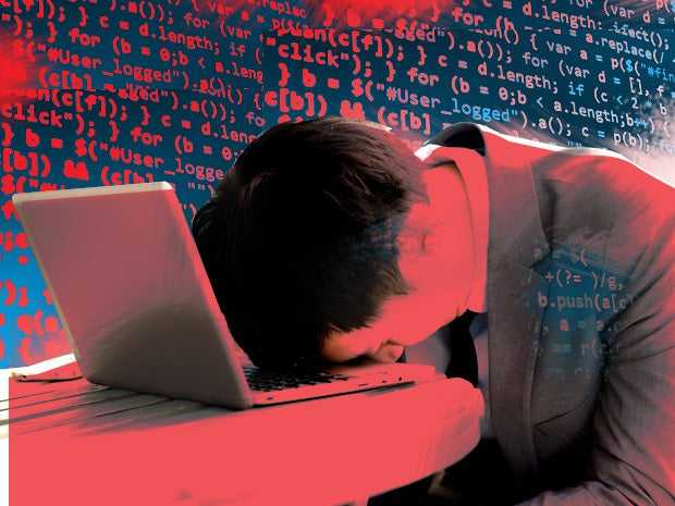 frustrated computer user