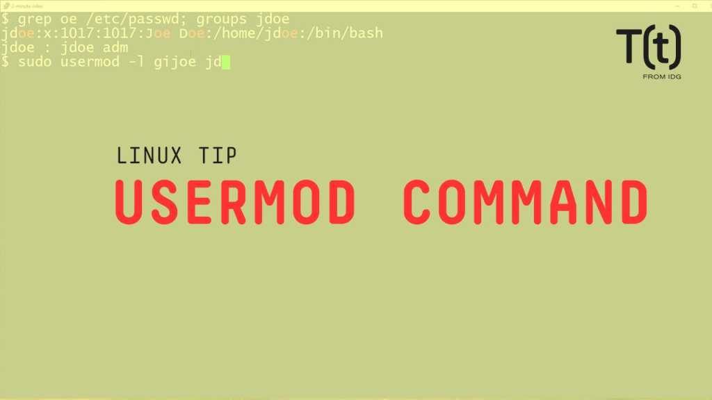 How to use the usermod command: 2-Minute Linux Tips | Network World