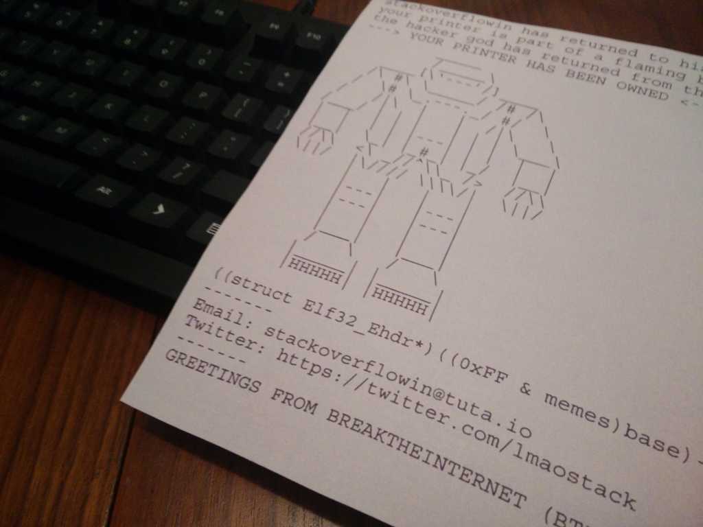 robot printer hack