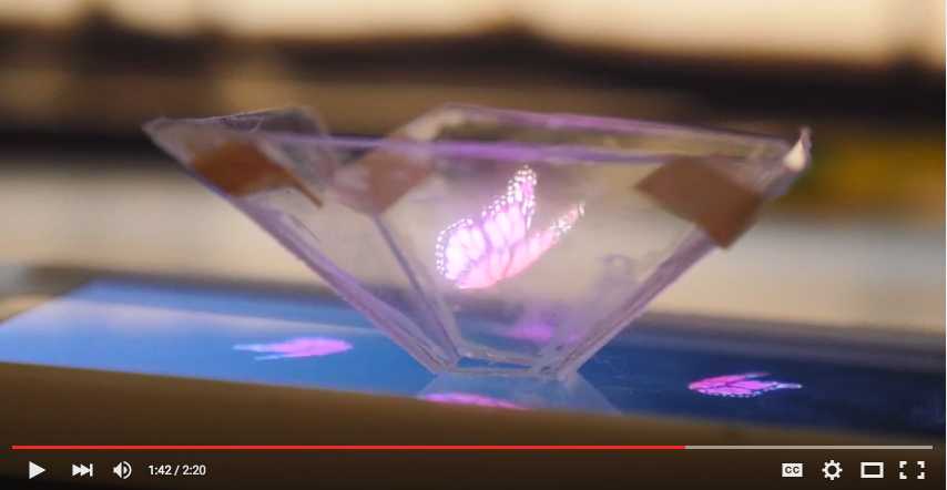 smartphone hologram screengrab