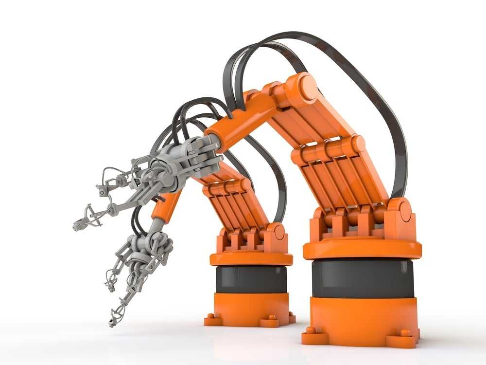orange rendering of robotic device