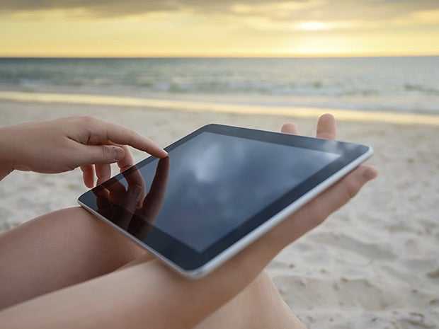 tablet beach summer