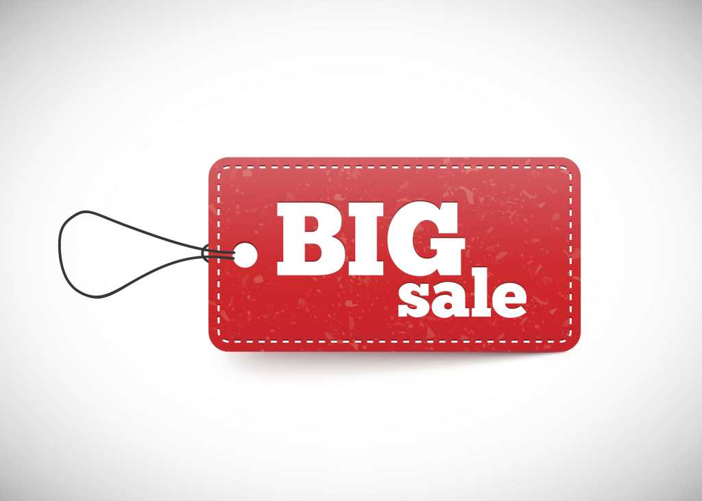 red price tag big sale