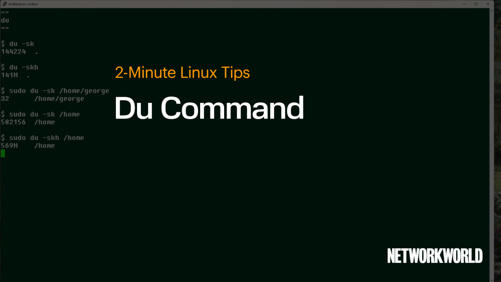 How to use the du command | Network World