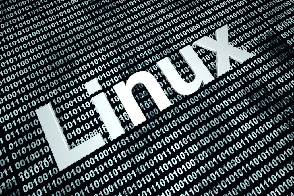 linux code binary Linux source code with a binary background. 3D rendered Illustration.